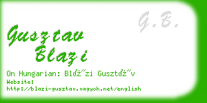 gusztav blazi business card